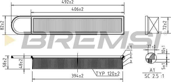 Bremsi FA1033 - Hava filtri furqanavto.az