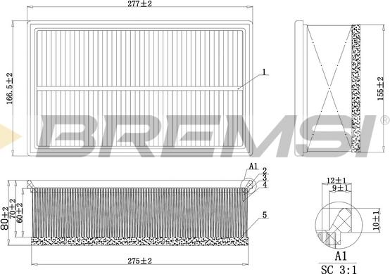 Bremsi FA1032 - Hava filtri furqanavto.az