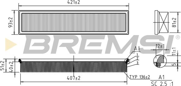 Bremsi FA1020 - Hava filtri furqanavto.az