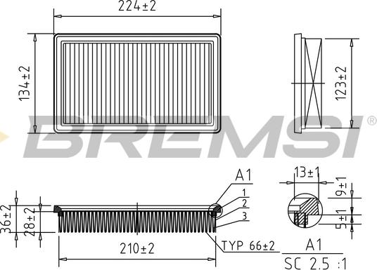 Bremsi FA1023 - Hava filtri furqanavto.az