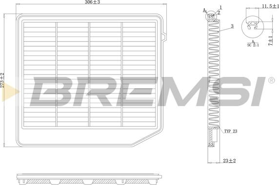 Bremsi FA1075 - Hava filtri furqanavto.az