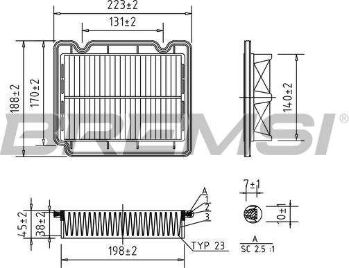 Bremsi FA1072 - Hava filtri furqanavto.az