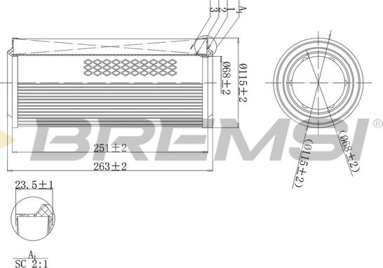 Bremsi FA1140 - Hava filtri furqanavto.az