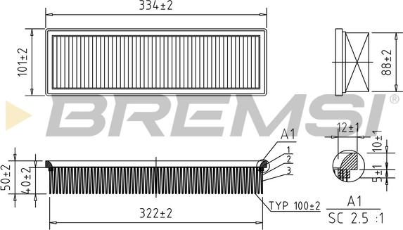 Bremsi FA1159 - Hava filtri furqanavto.az