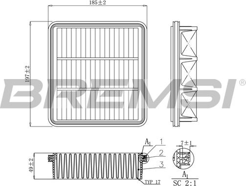 Bremsi FA1150 - Hava filtri furqanavto.az