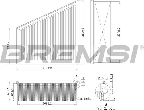 Bremsi FA1157 - Hava filtri furqanavto.az