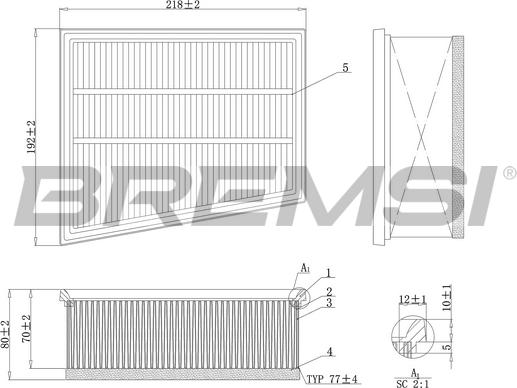 Bremsi FA1166 - Hava filtri furqanavto.az