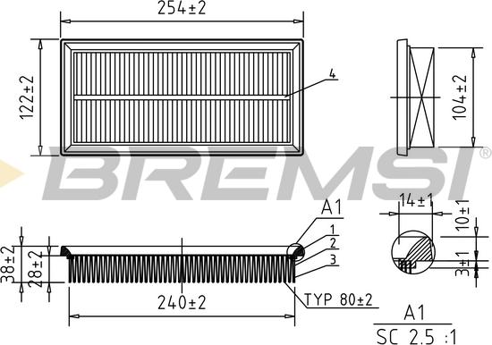 Bremsi FA1100 - Hava filtri furqanavto.az