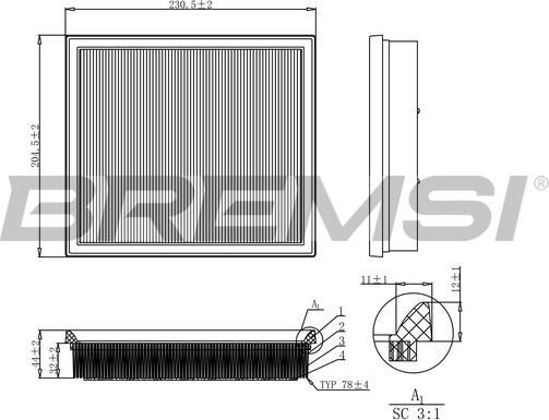 Bremsi FA1181 - Hava filtri furqanavto.az