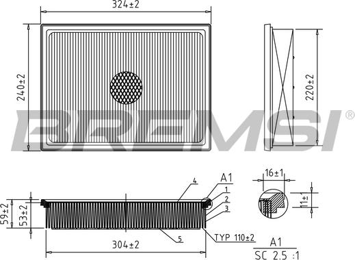 Bremsi FA1130 - Hava filtri furqanavto.az