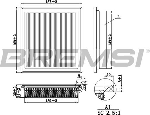 Bremsi FA1247 - Hava filtri furqanavto.az