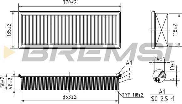 Bremsi FA1265 - Hava filtri furqanavto.az