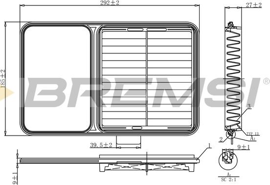 Bremsi FA1209 - Hava filtri furqanavto.az