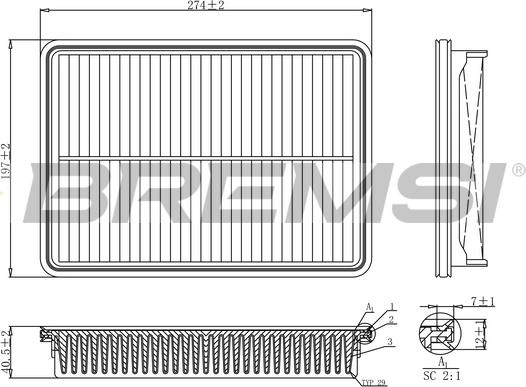 Bremsi FA1207 - Hava filtri furqanavto.az