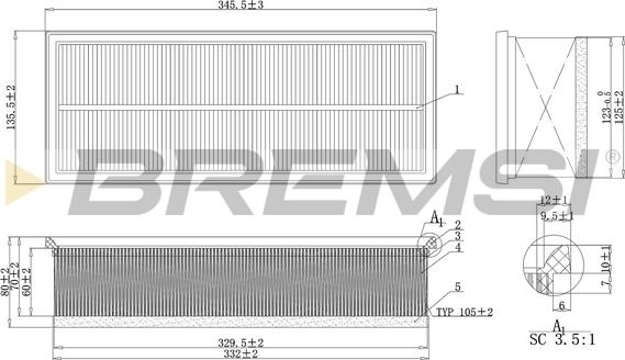 Bremsi FA1237 - Hava filtri furqanavto.az