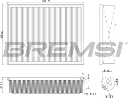 Bremsi FA1225 - Hava filtri furqanavto.az