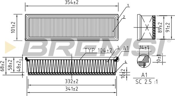 Bremsi FA1277 - Hava filtri furqanavto.az