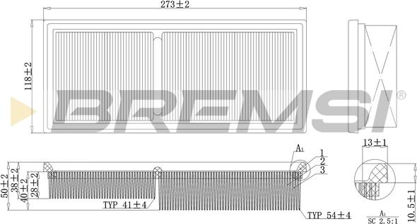 Bremsi FA2096 - Hava filtri furqanavto.az