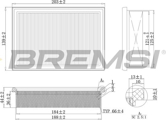 Bremsi FA2104 - Hava filtri furqanavto.az