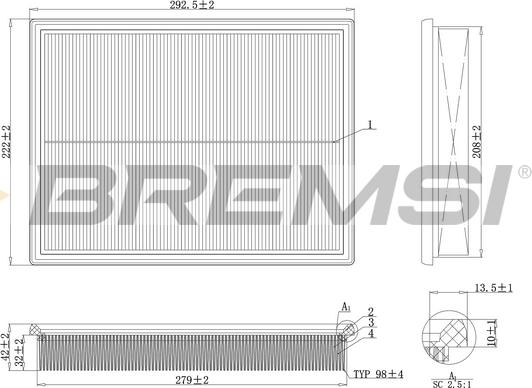 Bremsi FA2105 - Hava filtri furqanavto.az