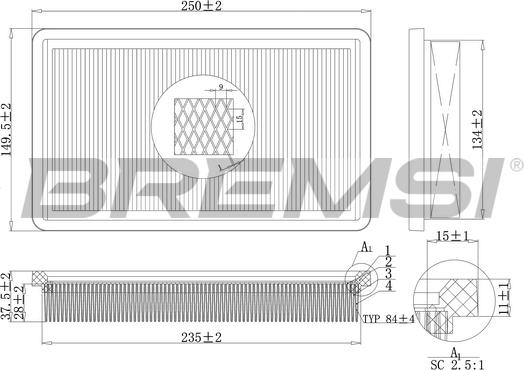 Bremsi FA2116 - Hava filtri furqanavto.az