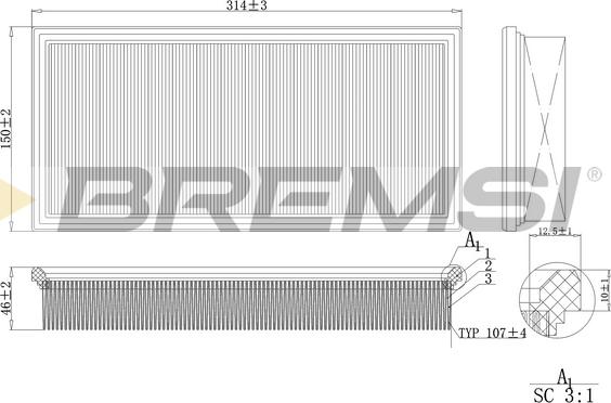Bremsi FA2134 - Hava filtri furqanavto.az