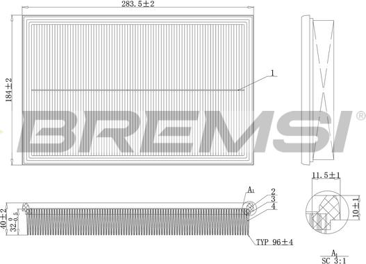 Bremsi FA2124 - Hava filtri furqanavto.az