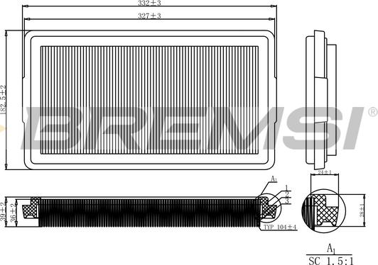 Bremsi FA2126 - Hava filtri furqanavto.az