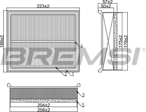 Bremsi FA2179 - Hava filtri furqanavto.az