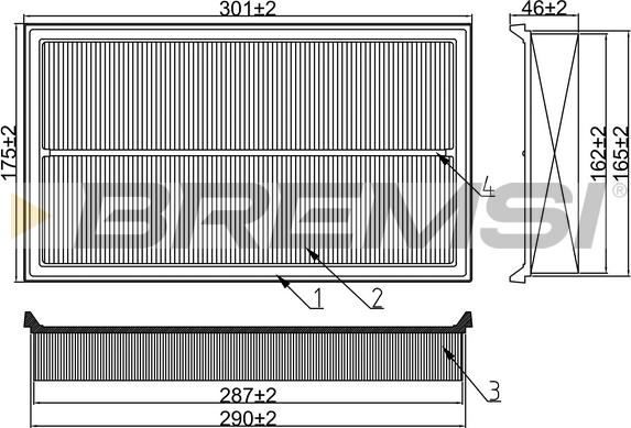 Bremsi FA2297 - Hava filtri furqanavto.az