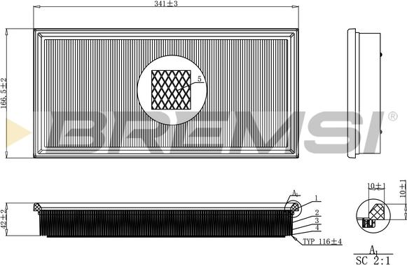 Bremsi FA2249 - Hava filtri furqanavto.az