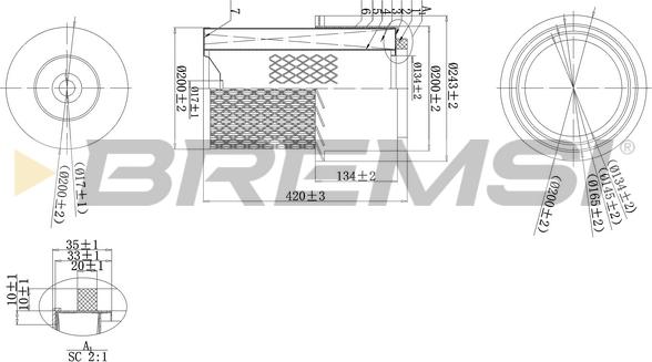 Bremsi FA2274 - Hava filtri furqanavto.az