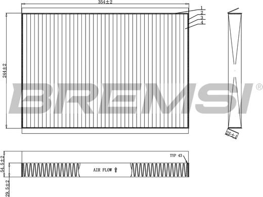 Bremsi FC0962C - Filtr, daxili hava furqanavto.az