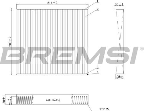 Bremsi FC0905C - Filtr, daxili hava furqanavto.az