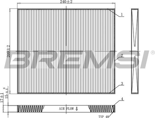 Bremsi FC0921 - Filtr, daxili hava furqanavto.az