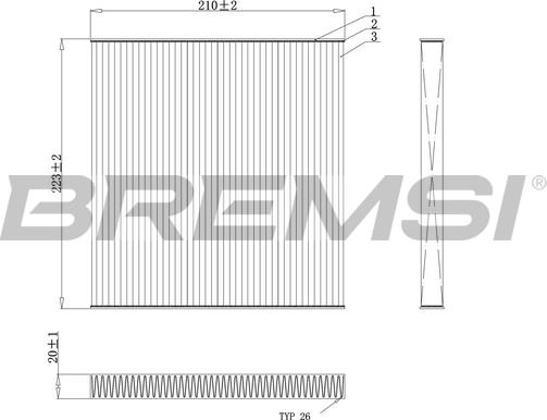 Bremsi FC0445C - Filtr, daxili hava furqanavto.az