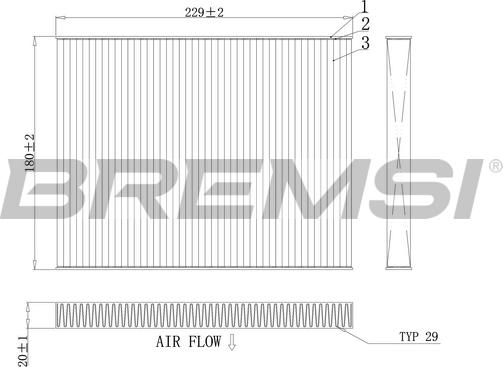 Bremsi FC0443A - Filtr, daxili hava furqanavto.az