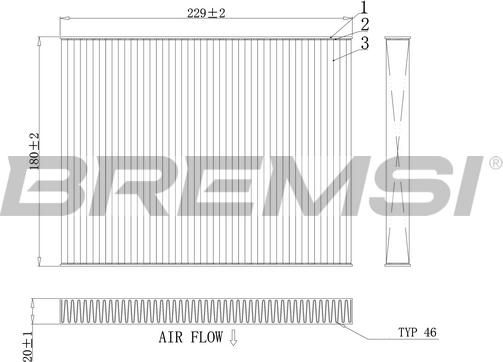 Bremsi FC0443 - Filtr, daxili hava furqanavto.az
