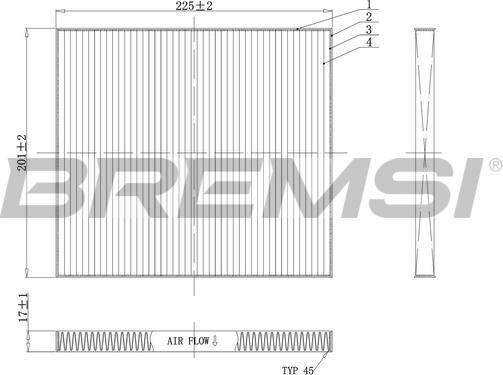 Bremsi FC0447 - Filtr, daxili hava furqanavto.az