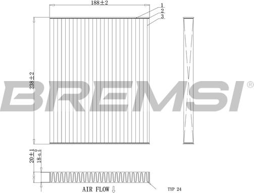 Bremsi FC0451A - Filtr, daxili hava furqanavto.az