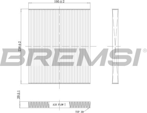 Bremsi FC0451 - Filtr, daxili hava furqanavto.az