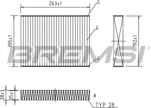 Bremsi FC0468A - Filtr, daxili hava furqanavto.az