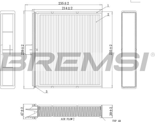 Bremsi FC0401 - Filtr, daxili hava furqanavto.az