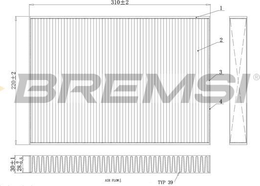 Bremsi FC0410C - Filtr, daxili hava furqanavto.az