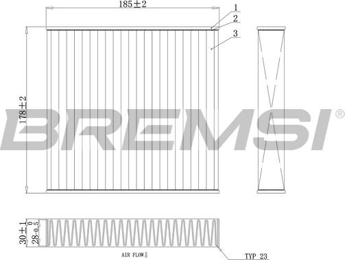 Bremsi FC0427A - Filtr, daxili hava furqanavto.az