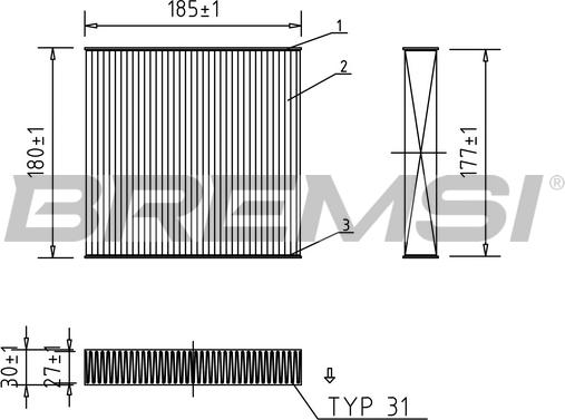 Bremsi FC0427 - Filtr, daxili hava furqanavto.az