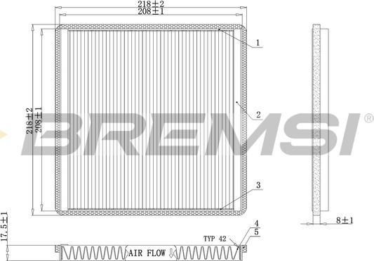 Bremsi FC0500 - Filtr, daxili hava furqanavto.az