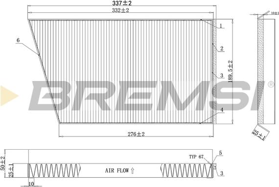 Bremsi FC0502 - Filtr, daxili hava furqanavto.az