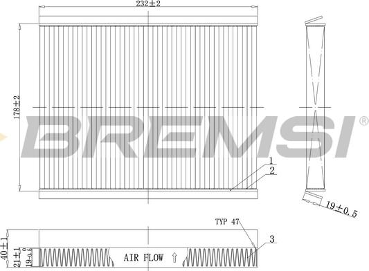 Bremsi FC0091 - Filtr, daxili hava furqanavto.az