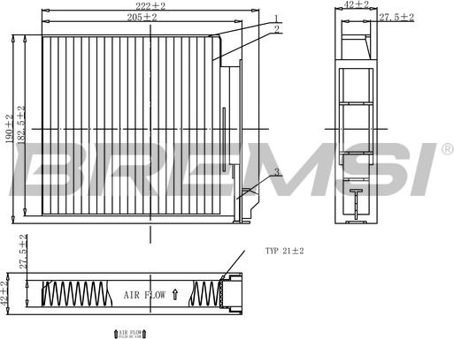 Bremsi FC0093 - Filtr, daxili hava furqanavto.az